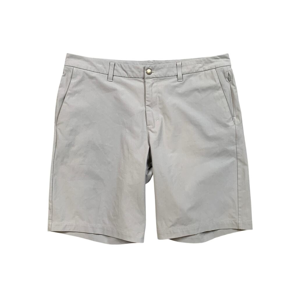 Lululemon Shorts Men 36 Gray Commission Relaxed Fit Flat Front Warpstreme Golf